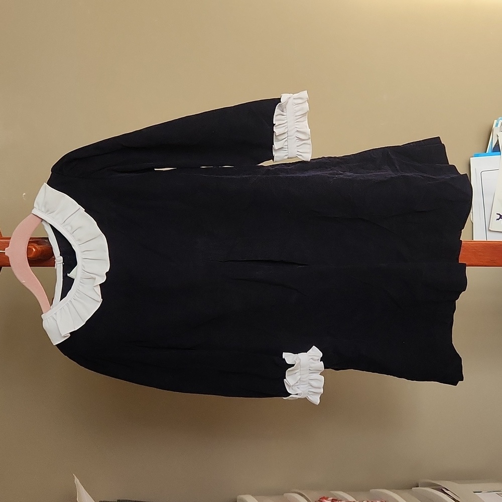 Navy white corduroy dress-Shrimp & Grits